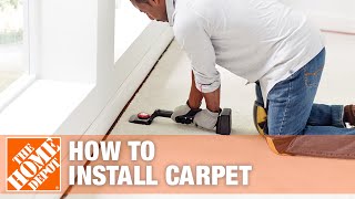 How to Install Carpet  The Home Depot [upl. by Anallij]