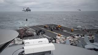 USS Harry S Truman Takes on Supplies as the Ready Carrier [upl. by Zinn]