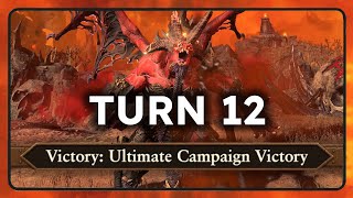 Skarbrand turn 12 Ultimate Campaign Victory NO EXPLOITS  Total war Warhammer 3 [upl. by Eedrahs]