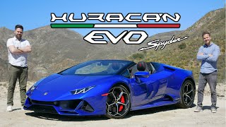 2020 Lamborghini Huracan Evo Spyder Review  Suns Out Guns Out [upl. by Zaid]