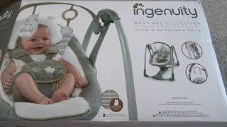 Ingenuity Swing n Go Portable Swing Unboxing amp Setup [upl. by Aleak806]