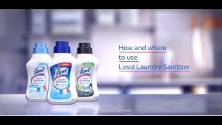 How and Where to Use Lysol Laundry Sanitizer [upl. by Ilsa]