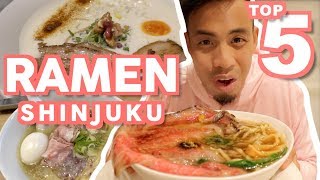 Tokyo Ramen Top 5 Must Eat at Shinjuku  Japanese Food Guide [upl. by Atirihs930]