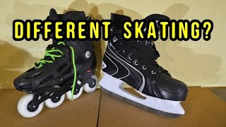 INLINE vs ICE SKATING  Differences Explained [upl. by Karlee280]