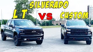 Silverado LT Vs Custom trim level DIFFERENCES explained [upl. by Esiocnarf]