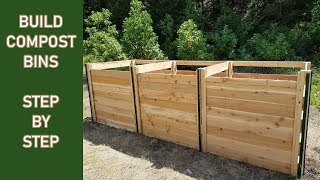 Build a 3 Bay Compost Bin STEP by STEP [upl. by Naesyar]