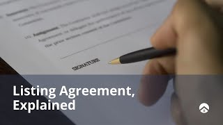 Listing Agreement Explained [upl. by Glaab]