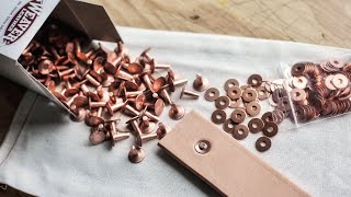 How to Set Copper Rivets By Hand [upl. by Newcomb542]