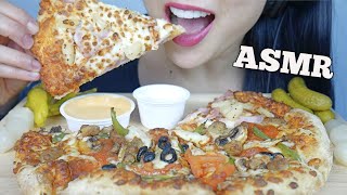 ASMR DOMINOS PIZZA DELUXE  HAWAIIAN  VEGGIES EATING SOUNDS  SASASMR [upl. by Zelda917]