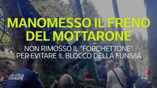 Funivia StresaMottarone manomesso il freno la videoscheda [upl. by Pavia]