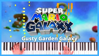 Gusty Garden Galaxy  Super Mario Galaxy  Piano Cover  Sheet Music [upl. by Litton]