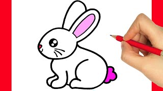 COMO DIBUJAR UN CONEJO DE PASCUA  DIBUJAR UN CONEJITO DE PASCUA [upl. by Amyas]