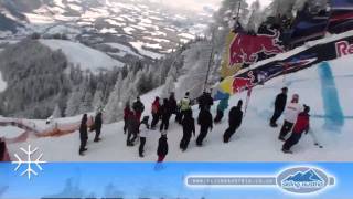 Kitzbuhel Hahnenkamm  Extreme Mausefalle section [upl. by Rolecnahc]