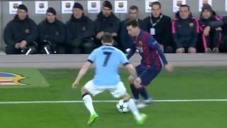 Lionel Messi • Amazing Nutmeg vs Manchester City 720p [upl. by Alliuqahs]