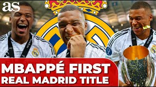 MBAPPÉ celebrates dream FIRST TITLE with REAL MADRID [upl. by Stubbs]