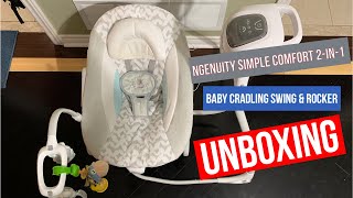 Ingenuity Simple Comfort 2in1 Baby Cradling Swing amp Rocker  Unboxing amp InstallationAssemble [upl. by Slavic]