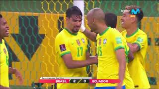 Brasil vs Ecuador 20 Resumen y goles del partido 2022  Clasificatorias Qatar 2022 [upl. by Schluter]