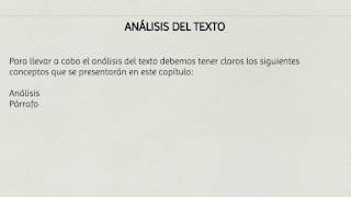 Análisis del Texto Conceptos Básicos [upl. by Niall]