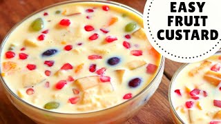 Fruit Custard Recipe  Healthy Dessert Recipe  How to Make Fruit Custard Hindi [upl. by Margot]