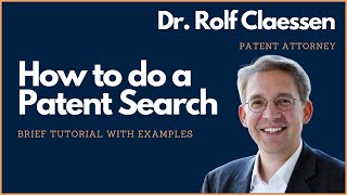 How to do a Patent Search Brief Patent Search Tutorial  rolfclaessen [upl. by Mosier140]