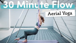 Aerial Yoga for Beginners  30 Minute Full Body Warm Up [upl. by Dot]