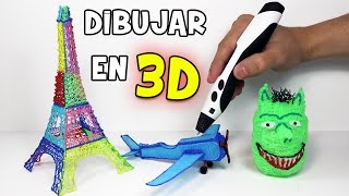 Como dibujar en 3D con un Lápiz 3D  Impresora 3D [upl. by Llerraf806]