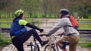 Level crossings  Cyclists on the crossing [upl. by Fulton]