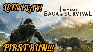 Stormfall  Saga of Survival Ep 01 Starting out Gameplay building a base [upl. by Atikel]