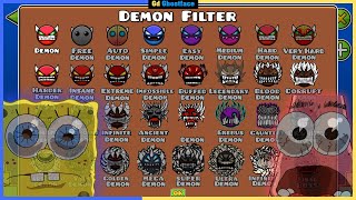 DEMON FILTER Geometry Dash Difficulty Faces [upl. by Elum949]