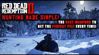 Red Dead Redemption 2  Hunting SIMPLE Guide Best Weapons to Get Perfect Pelt for Every Animal [upl. by Linehan]