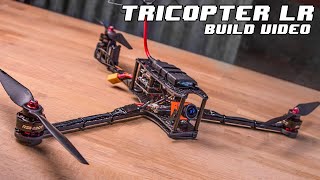 TRICOPTER LR  Long Range FPV 1h Flight time Foldable multirotor  Build Video [upl. by Anyrtak152]