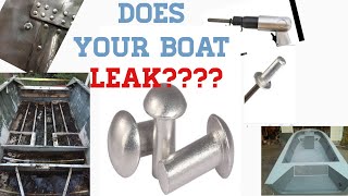 HOW TO REPLACE LEAKY BOAT RIVETS SOLID AND POP [upl. by Converse]