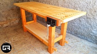 MESA DE TRABAJO PARA CARPINTERO  WOOD WORKBENCH BUILD [upl. by Coltin]