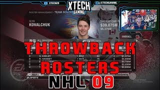 NHL 2009 THROWBACK l Rosters [upl. by Smail93]