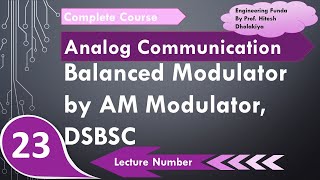 Balanced Modulator using AM Modulator for DSBSC Generation Basics Working Circuit amp Waveform [upl. by Assenal]