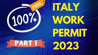 How to apply for a work permit in Italy DECRETO FLUSSI 2023 Part 1 [upl. by Menashem]