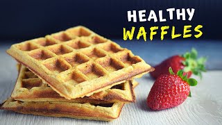 HEALTHY waffle recipe with oats My NEW favorite easy breakfast [upl. by Elatsyrk]