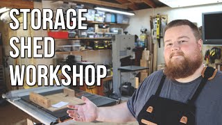 Storage Shed Shop Tour  2020 Small Workshop Tour  Woodworking Woodturning DIY [upl. by Hiltan]