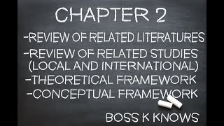 PRACTICAL RESEARCH CHAPTER2 REVIEW OF RELATED LITERATURE amp STUDIES THEORETICALampCONCEPTUAL FRAMEWORK [upl. by Packton]