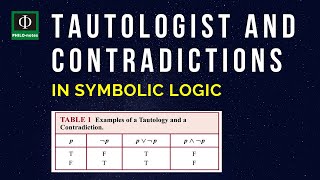 Tautologies and Contradictions in Symbolic Logic [upl. by Crispen]