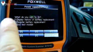 Foxwell NT510 Battery Registration Procedure [upl. by Eniksre]