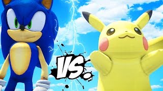 SONIC THE HEDGEHOG VS PIKACHU POKEMON [upl. by Curley232]