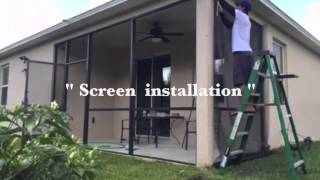 Patio and Porch Screen installation [upl. by Petulah830]