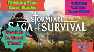 How To Finish Your Horse Stables Stupid fast  Stormfall saga of survival [upl. by Allerim]