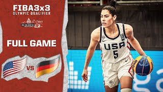 USA v Germany  Womens  Full Game  FIBA 3x3 Olympic Qualifier  3x3 Basketball [upl. by Ivor]