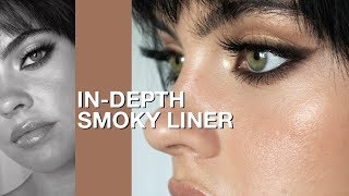 INDEPTH SMOKY EYELINER TUTORIAL 🖤 Julia Adams [upl. by Halda930]