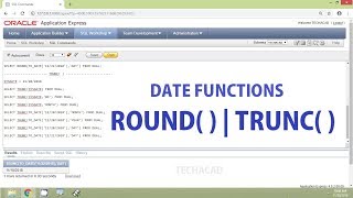 Oracle Tutorial  Date Functions ROUND  TRUNC [upl. by Pachston]