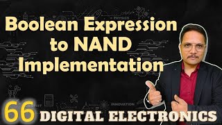 Boolean expression to NAND gate implementation Logic GATEs in Digital Electronics [upl. by Aihtebat]