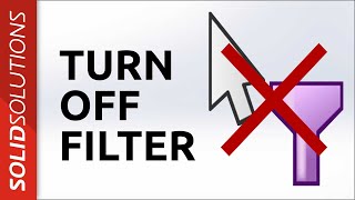 How to turn off the Selection FilterFunnel in SOLIDWORKS  Beginner SOLIDWORKS Tutorial [upl. by Shotton]