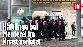 Gefängnismeuterei Polizei stürmt Knast in Thüringen  JVA Untermaßfeld [upl. by Arramahs]